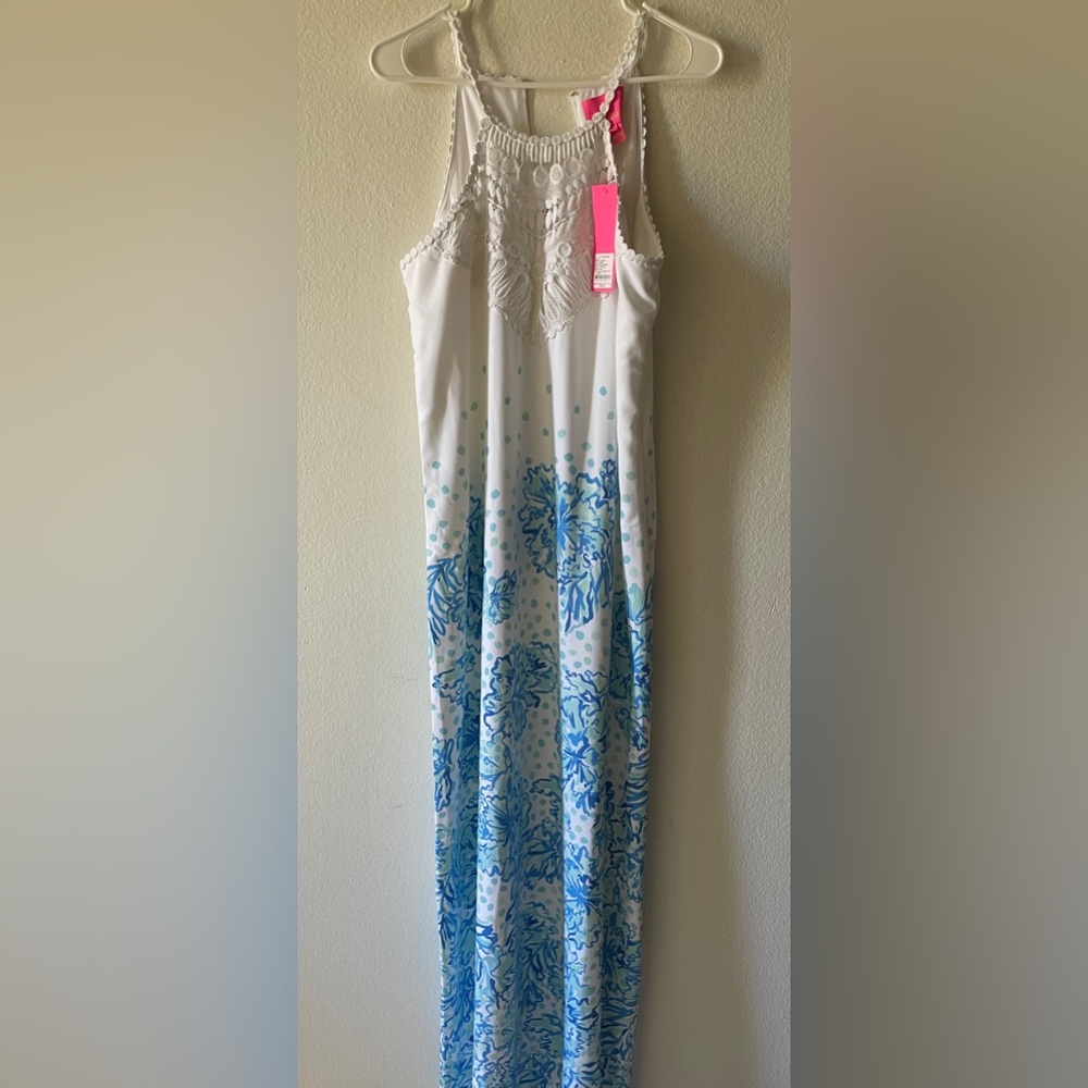 Lilly Pulitzer Pearl Soft Maxi Dress Resort White NEW